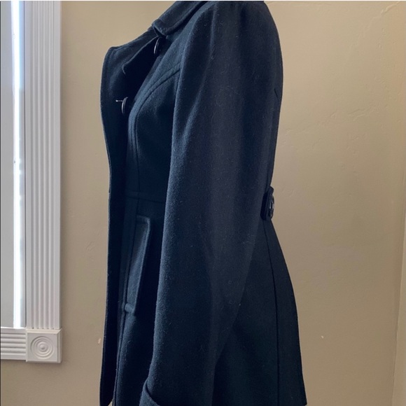 Black wool peat coat jacket - Picture 2 of 4